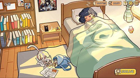 A girl is sleeping in her bedroom